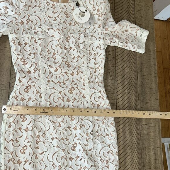 NWT Misha Rosie Dress 👗 Lace over nude lining. Gorgeous! Wedding 💒 ready! - Picture 13 of 17